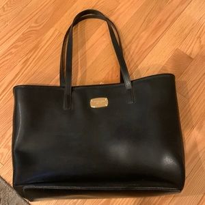 Black pebbled leather Michael Kors tote